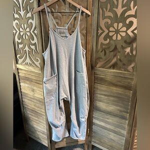 Free People Movement Hot Shot Jumpsuiy Light Gray Size XS